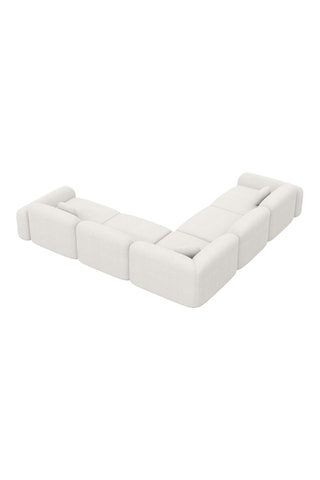 Canapé d’angle Labucca - Blanc - 6 places - En polyester