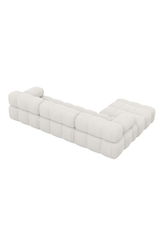 Canapé d’angle droit Seducca - Blanc - 4 places - En polyester