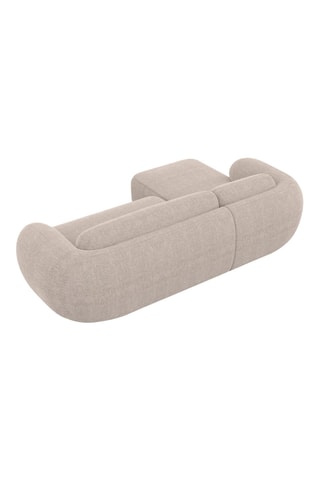 Canapé d’angle gauche Nebala - Beige - 4 places - En polyester