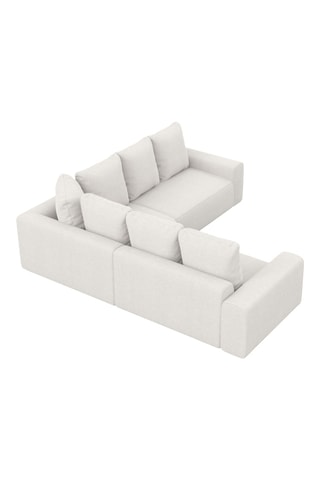 Canapé d'angle Moya - Blanc - 6 places - En polyester