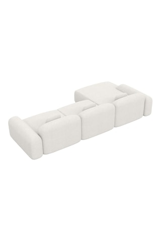 Canapé d’angle gauche Labucca - Gris - 5 places - En polyester