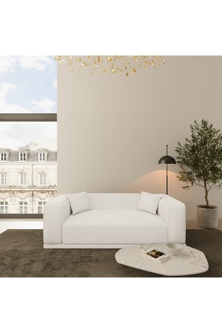 Canapé Duno - Blanc - 3 places - En polyester