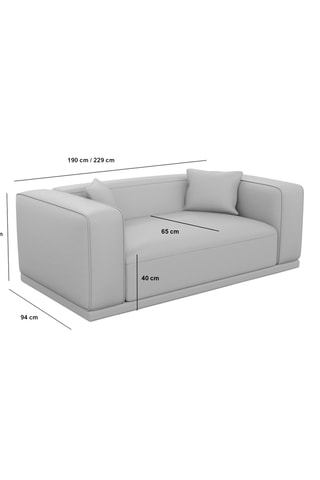 Canapé Duno - Blanc - 3 places - En polyester