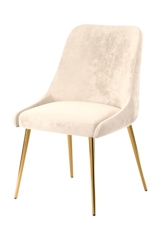 Fauteuil Olive - Beige clair - Toucher velours