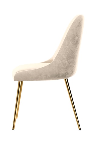 Fauteuil Olive - Beige clair - Toucher velours