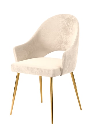 Fauteuil God - Beige clair - Toucher velours