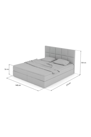 Lit-coffre avec sommier Beatrix - Couchage 140 x 200 cm