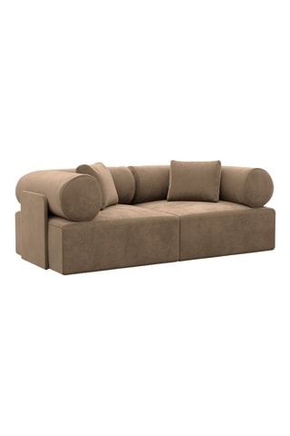 Canapé Ragusa - Marron - 2 places - En polyester