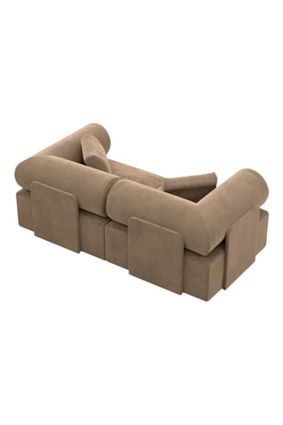 Canapé Ragusa - Marron - 2 places - En polyester