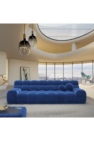 Canapé Bonobo - Bleu foncé - 4 places - En polyester