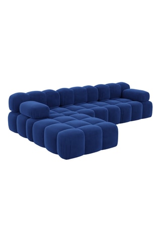 Canapé d’angle gauche Seducca - Indigo - 4 places - En polyester