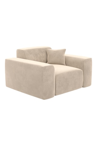 Fauteuil Lenova - Ecru - Toucher velours