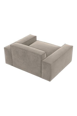 Fauteuil Lionel - Beige foncé - Toucher velours