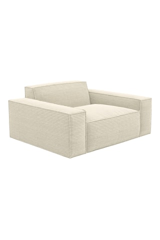 Fauteuil Lionel - Beige clair - Toucher velours