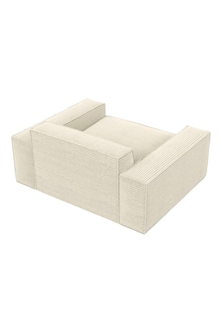 Fauteuil Lionel - Beige clair - Toucher velours