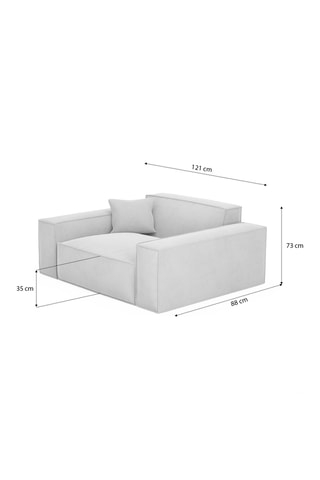 Fauteuil Lionel - Beige clair - Toucher velours