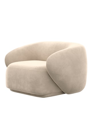 Fauteuil Maitano - Ecru - En polyester