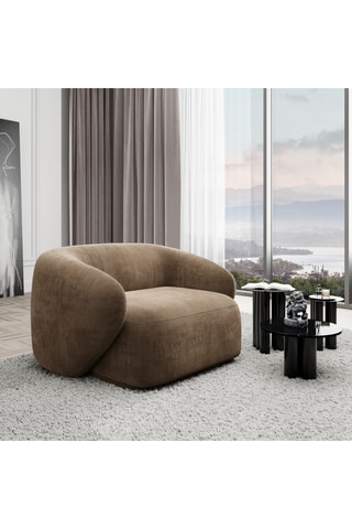 Fauteuil Maitano - Marron - En polyester