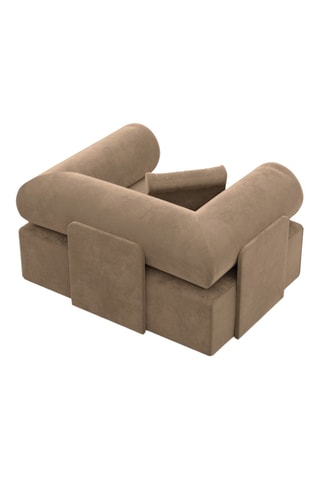 Fauteuil Ragusa - Marron - En polyester