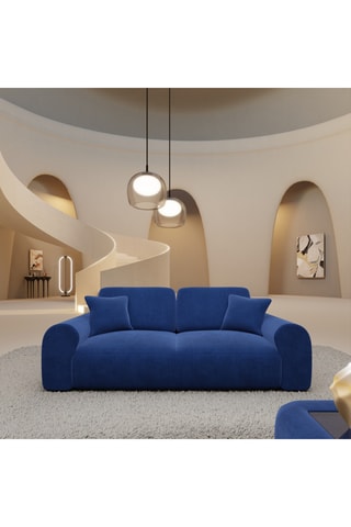 Canapé Dion - Bleu marine - 2 places - En velours