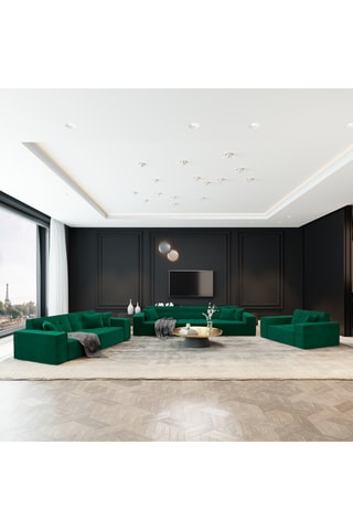 Canapé Atlantis - Vert - 3 places - En polyester