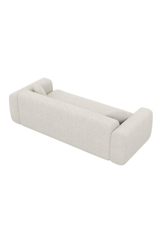 Canapé Moloko - Blanc - 3 places - En tissu bouclé