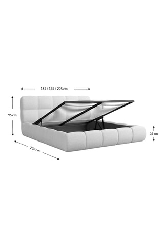 Lit-coffre avec sommier Fabia - Couchage 180 x 200 cm