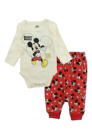 Body y pantalón de chándal Mickey Disney  - Blanco