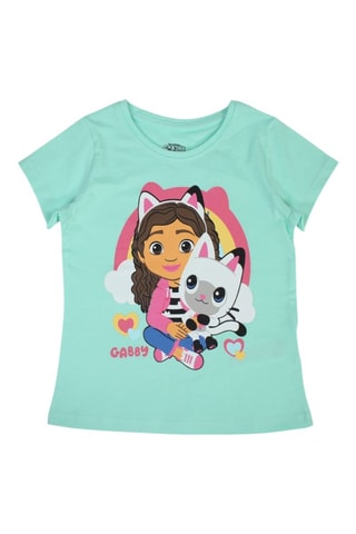 Camiseta Gabby y Pandy Paws La casa de muñecas de Gabby  - Blanco, verde, rosa y gris