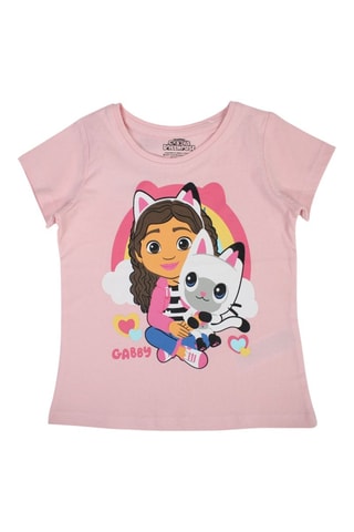 Camiseta Gabby y Pandy Paws La casa de muñecas de Gabby  - Rosa