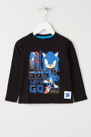 Camiseta Sonic  - Negro y azul
