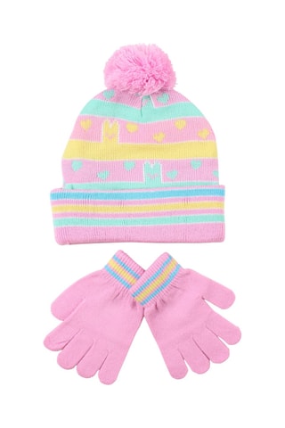 Gorro y guantes La casa de muñecas de Gabby  - Rosa
