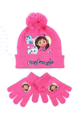 Gorro y guantes La casa de muñecas de Gabby  - Rosa