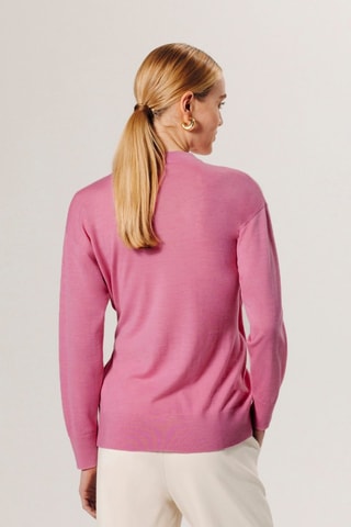 Pull en laine mérinos - Rose