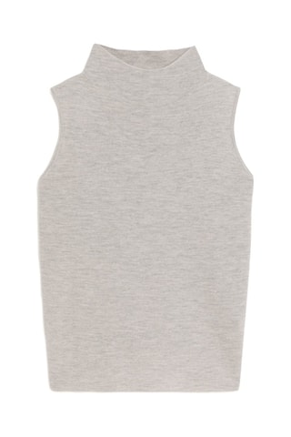 Pull en laine mérinos sans manches - Gris