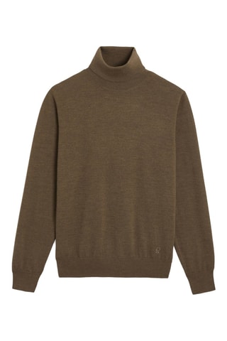 Pull en laine mérinos - Marron