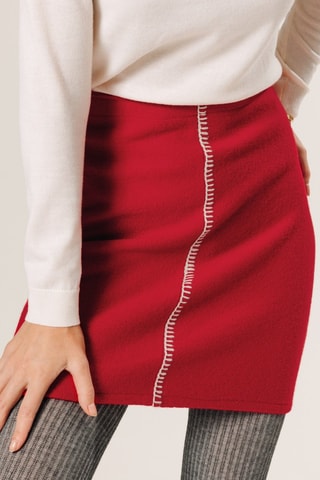 Minijupe en laine - Rouge