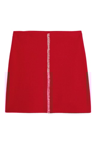 Minijupe en laine - Rouge
