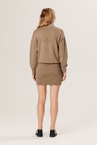 Robe pull en laine mérinos - Beige