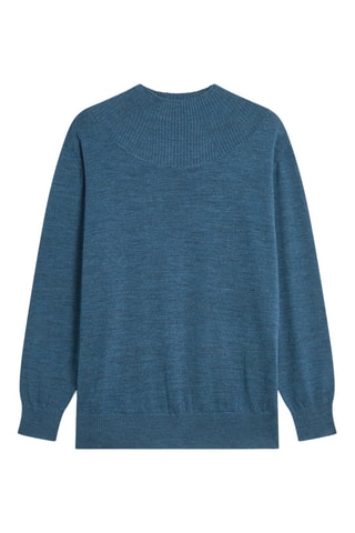 Merinoswollen Trui - Indigoblauw