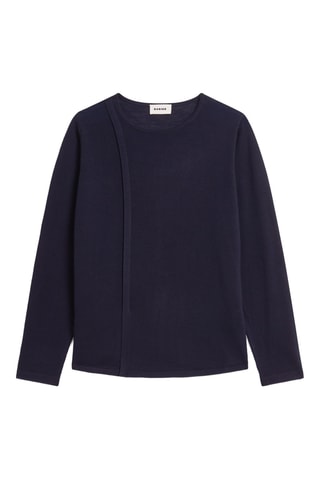 Merinoswollen Trui - Marineblauw