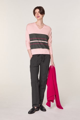 Pull en mérinos - Rose