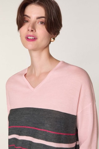 Pull en mérinos - Rose