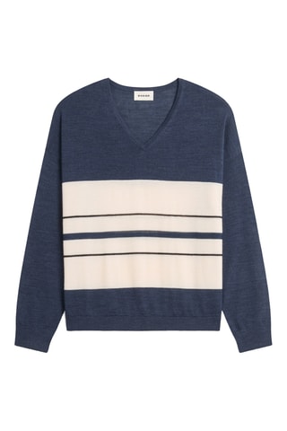 Pull en mérinos - Bleu marine