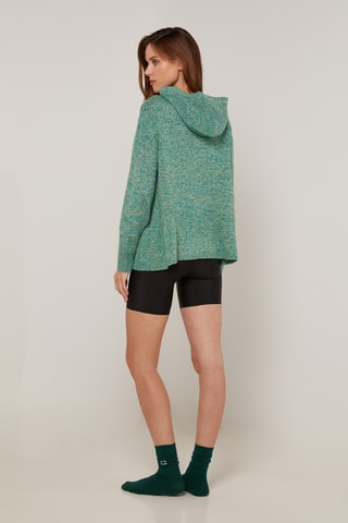 Trui met Capuchon - Gemêleerd Donkergroen