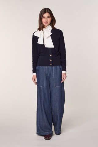 Gilet en mérinos - Bleu marine