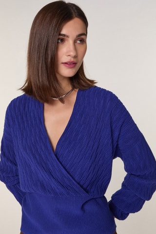 Pull en mérinos - Bleu foncé