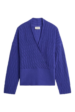 Pull en mérinos - Bleu foncé