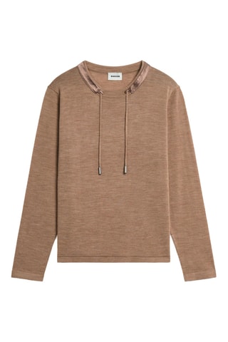 Merinoswollen Trui - Gemêleerd Beige