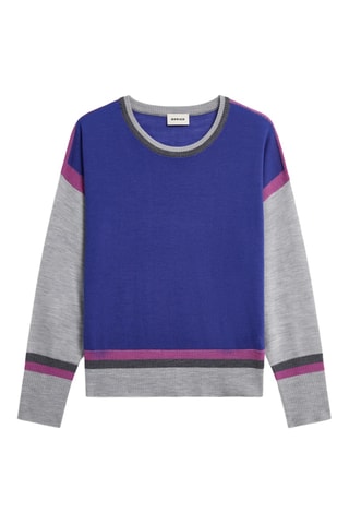 Polo en mérinos - Bleu foncé